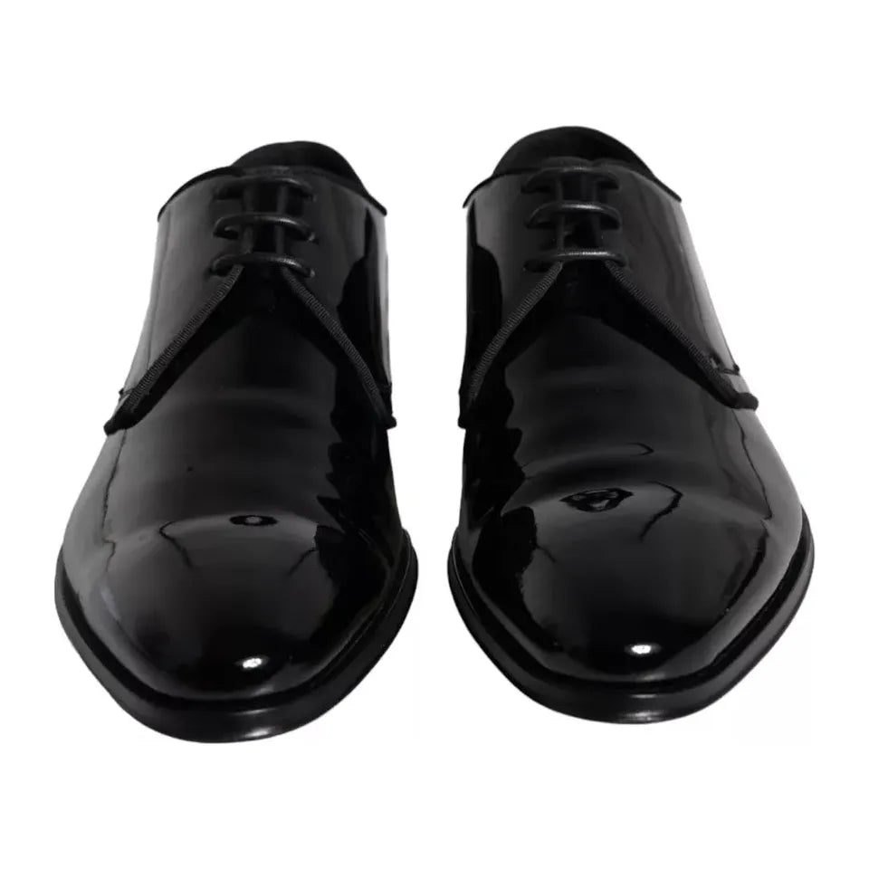 حذاء رسمي رجالي من دولتشي آند غابانا مصنوع من جلد العجل باللون الأسود