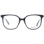 Max Mara Black Women Glasses Frame, full-rim butterfly style in black plastic with demo lenses, size 52-18-145 includes branded case.