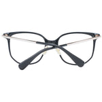 Max Mara Black Women Glasses Frame with full-rim butterfly style, plastic material, and demo lenses, featuring 52-18-145 dimensions.