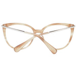 Max Mara Brown Women Glasses Frame, full-rim cat eye style, plastic material, demo lenses, includes branded case, size 54-16-140.