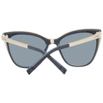 Sting Black Women Glasses Frame, full-rim black plastic butterfly style with polarized lenses, includes branded case.