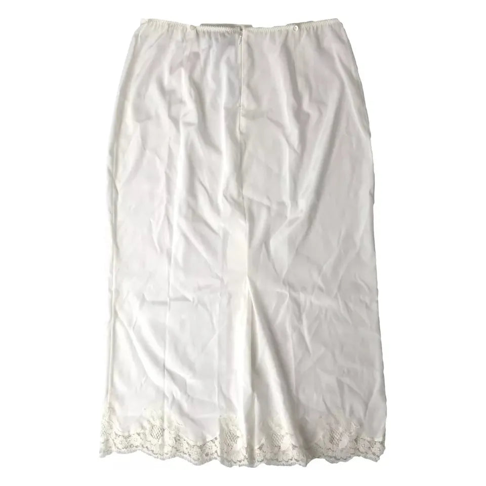 ملابس داخلية بيضاء من دولتشي آند غابانا نصف انزلاقية ملابس نوم داخلية