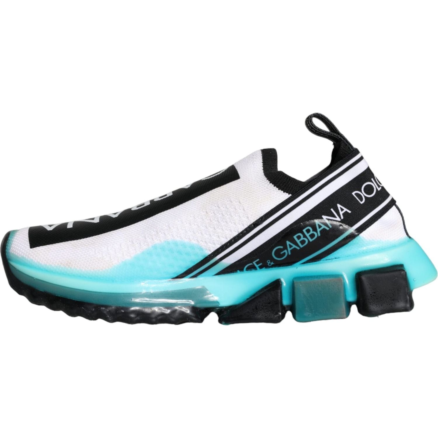 حذاء سنيكرز دولتشي آند غابانا أبيض وأزرق سهل الارتداء