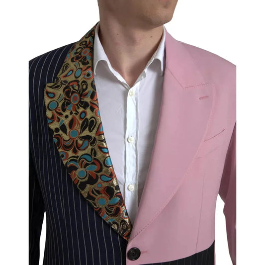 Dolce & Gabbana Multicolor Patchwork Single Breasted Blazer JKT3637-44