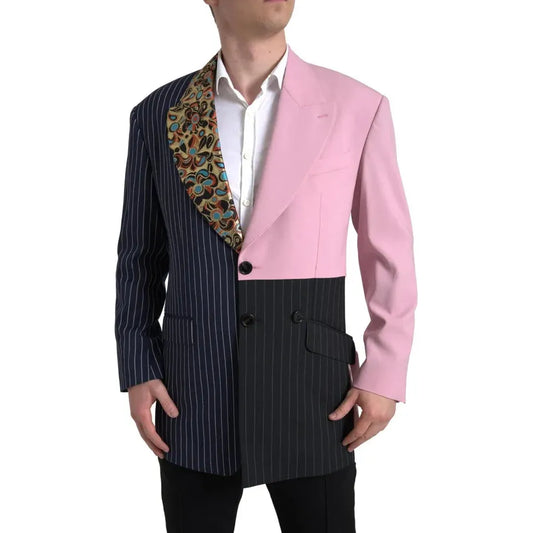 Dolce & Gabbana Multicolor Patchwork Single Breasted Blazer JKT3637-44