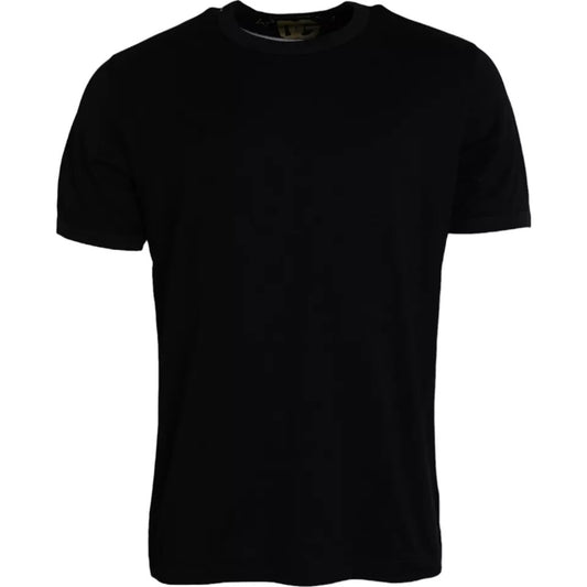 Dolce & Gabbana Black Cotton Round Neck Short Sleeves Men T-shirt TSH86522-40