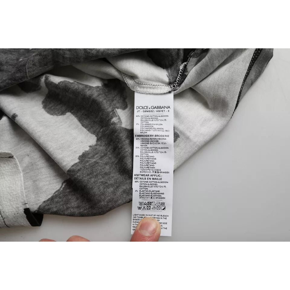 Dolce & Gabbana Multicolor Camouflage Cotton Crewneck T-shirt