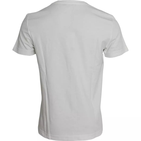 Dolce & Gabbana White Bandana Print Cotton Short Sleeves Men T-shirt TSH86437-48