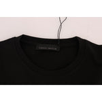 Frankie Morello Chic Black Crewneck Tee with 'RIDERS' Motif Frankie Morello Black