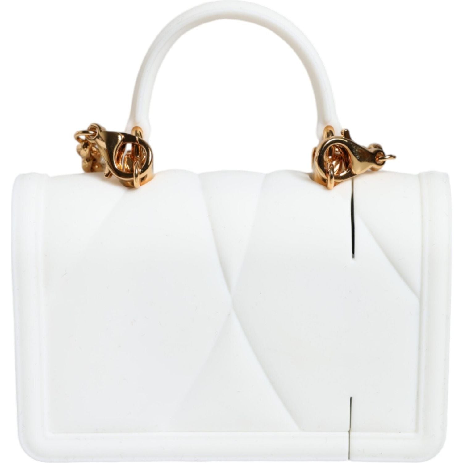 غطاء سيليكون أبيض من دولتشي آند غابانا على شكل قلب لحقيبة اليد وحافظة سماعات إيربود