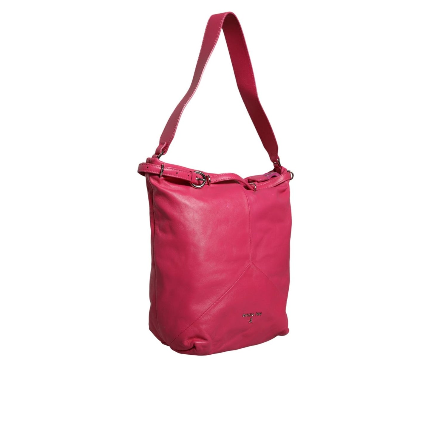 Patrizia Pepe Fuchsia Pink Leather Shoulder Purse Tote Bag BAG1553