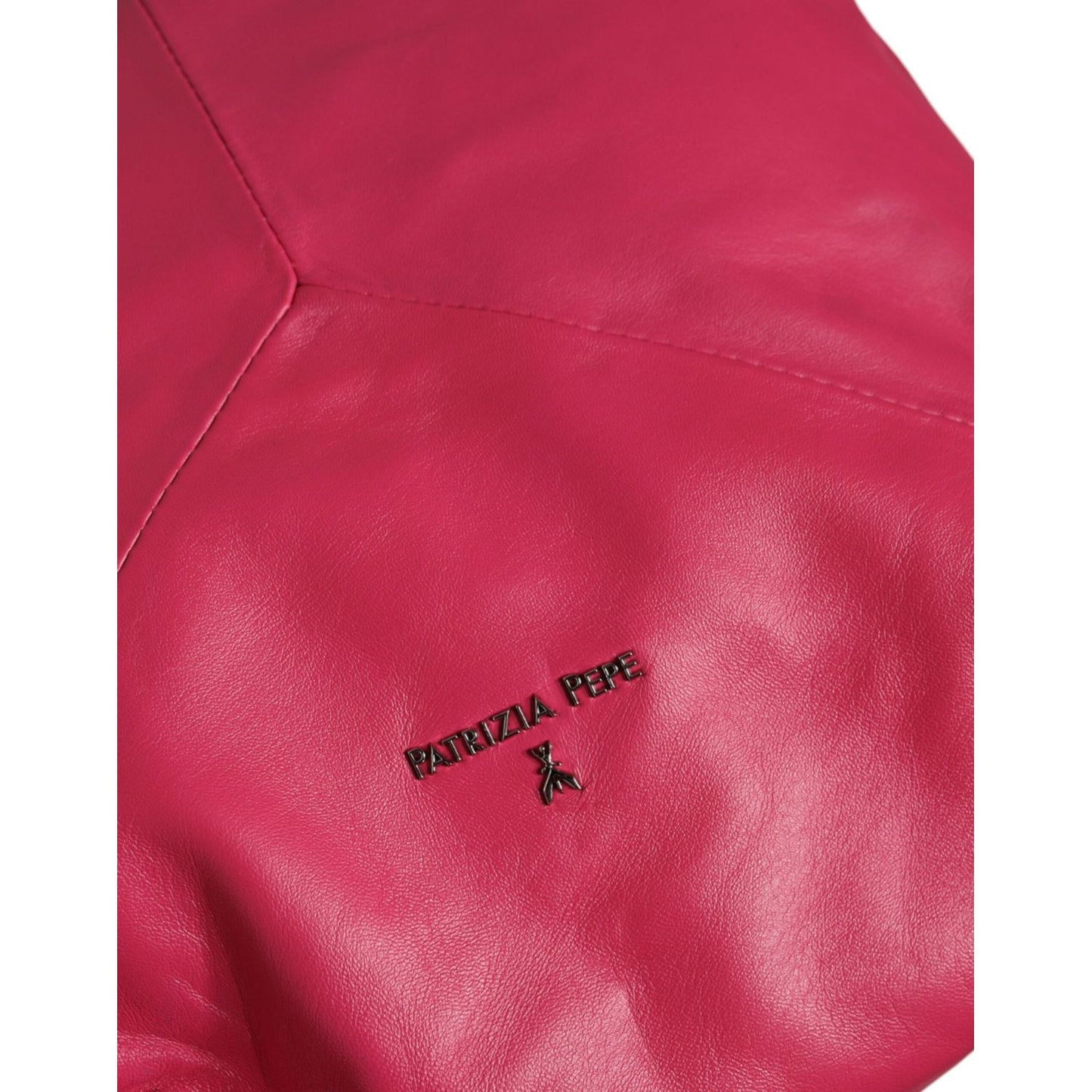 Patrizia Pepe Fuchsia Pink Leather Shoulder Purse Tote Bag BAG1553
