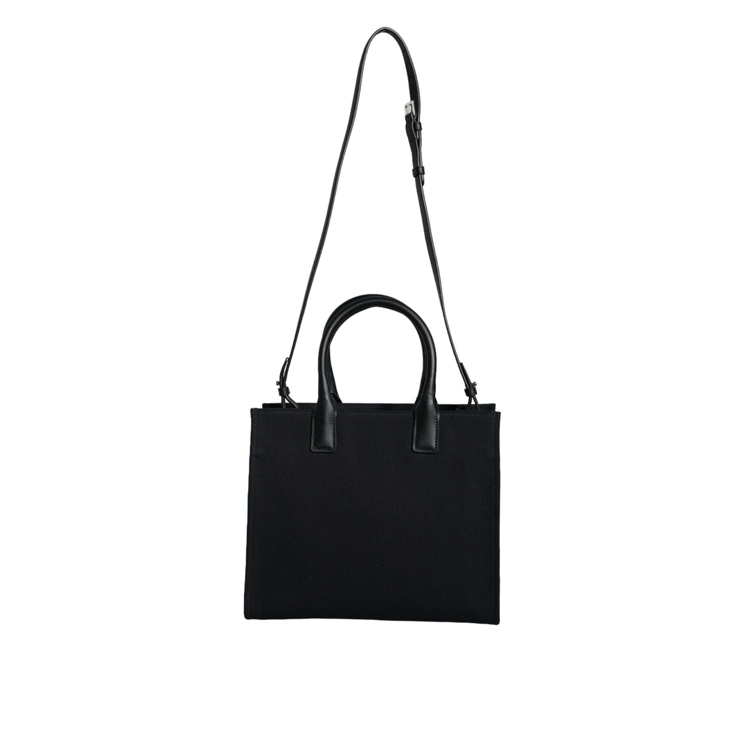 Front view with bag zipped and handles upright.