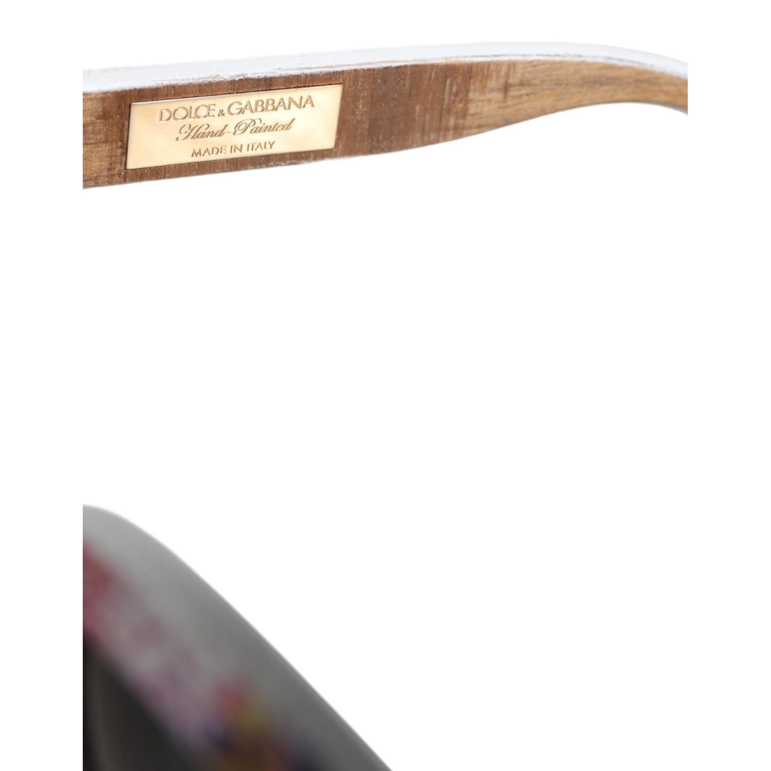 نظارة شمسية دولتشي آند غابانا متعددة الألوان بإطار من الخشب والكريستال والنحاس ورسم يدوي مزهر