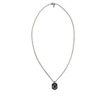 Dolce & Gabbana Sterling Silver 925 Chain Bar Gem Pendant Logo Necklace Necklace