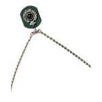 Dolce & Gabbana Sterling Silver 925 Chain Bar Gem Pendant Logo Necklace Necklace