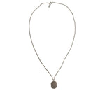 Dolce & Gabbana Sterling Silver 925 Chain Bar Gem Pendant Logo Necklace Necklace