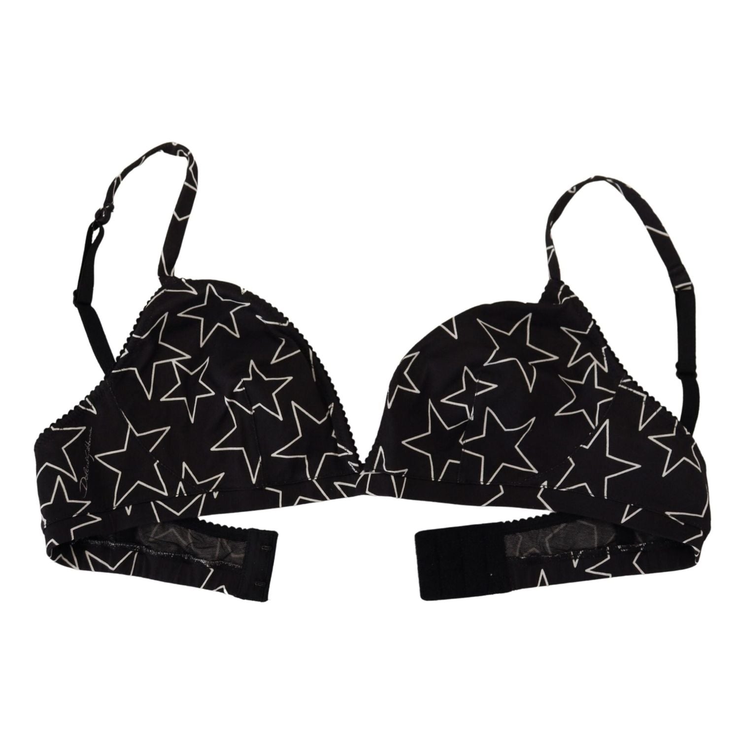 Dolce & Gabbana Black Millennials Star Non Wire Cotton Bra Underwear