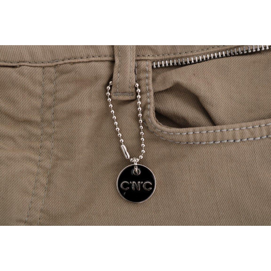 بنطلون جينز ضيق للغاية باللون البيج من كوستيوم ناشيونال