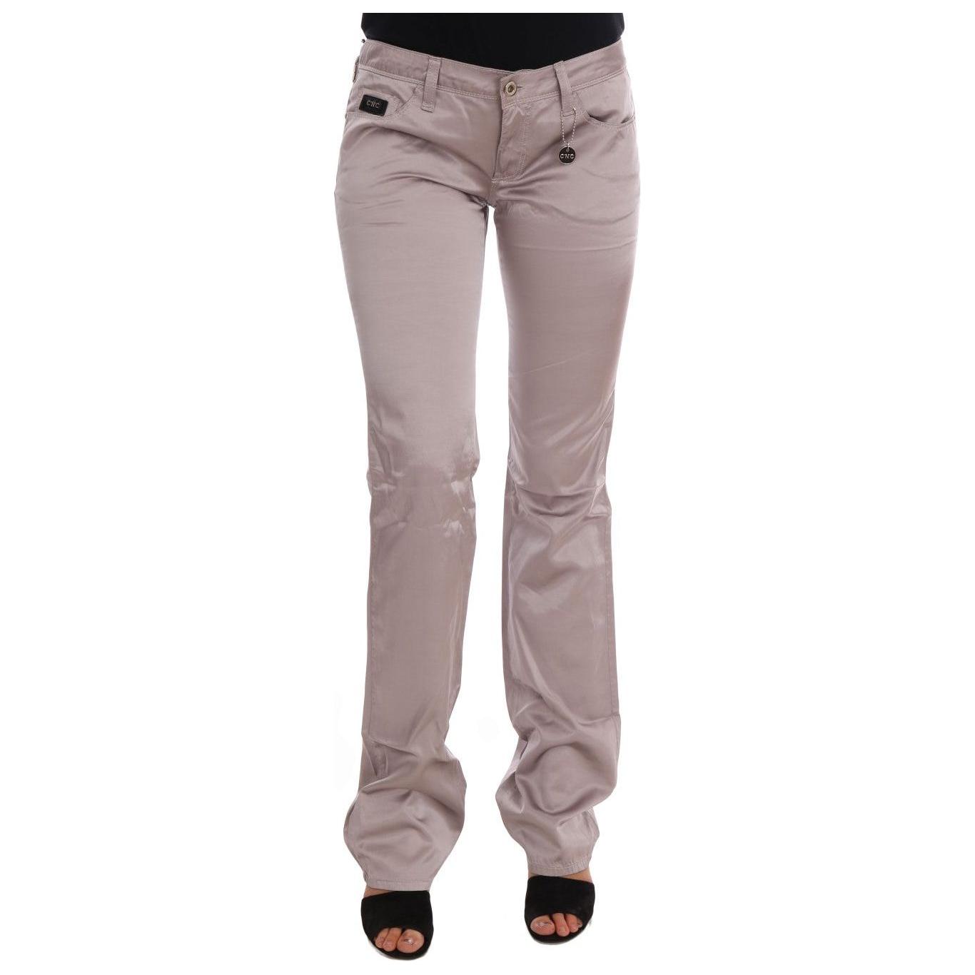 Costume National Beige Cotton Slim Fit Jeans Jeans & Pants