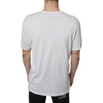 Dolce & Gabbana White Logo Embossed Cotton Crewneck T-shirt