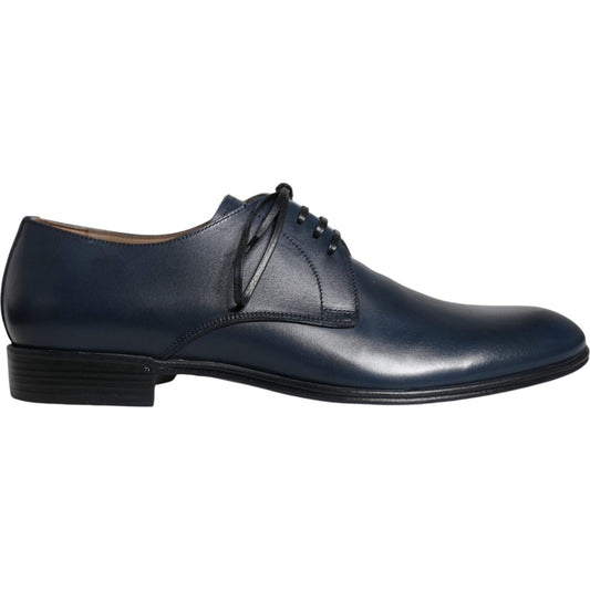 Dolce & Gabbana Navy Blue Leather Derby Dress Formal Shoes MV3941-42