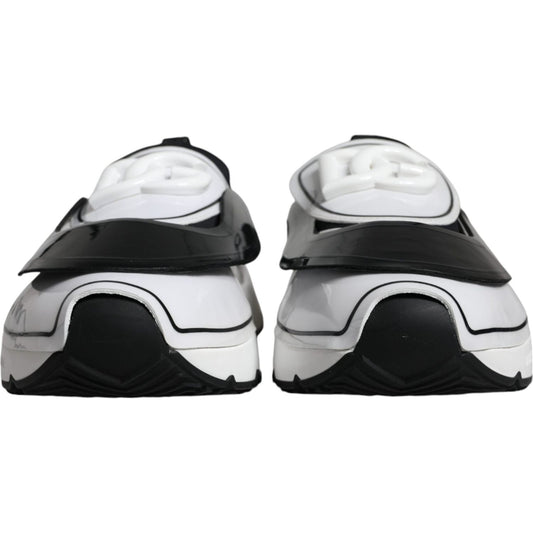 Dolce & Gabbana White Black Logo Plaque Daymaster Sneakers Shoes MV6130-39