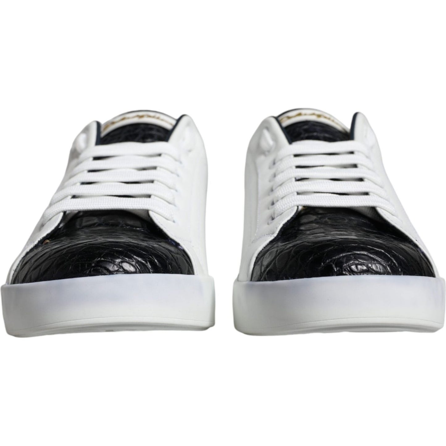 Dolce & Gabbana White Leather Logo Portofino Sneaker Shoes MV6209-40.5