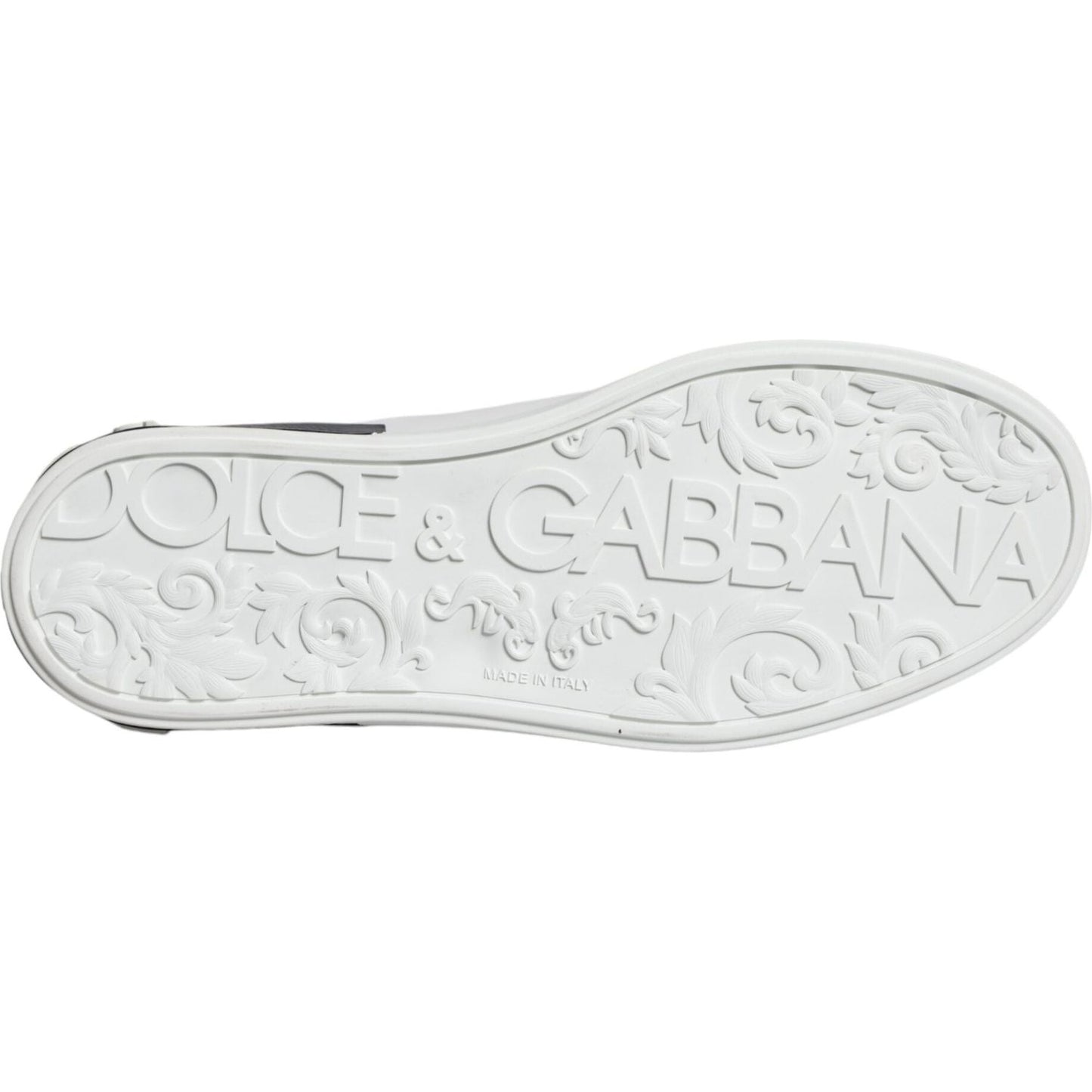 Dolce & Gabbana White Leather Logo Portofino Sneaker Shoes MV6209-40.5