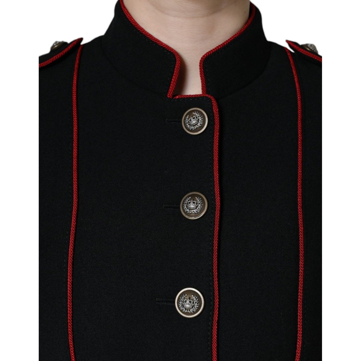 Dolce & Gabbana Black Single Breasted Trench Coat Jacket