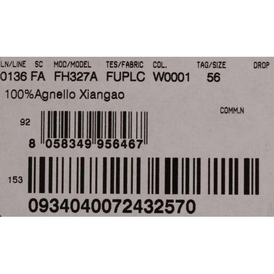 قبعة شتوية فاخرة من الفرو الأبيض الأنيق من دولتشي آند غابانا