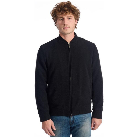 Roberto Pepe Luxury Black Wool Men Jacket RO-24684-IT48 | M