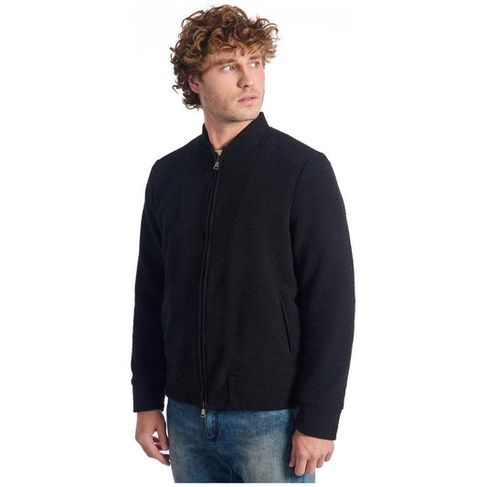 Roberto Pepe Luxury Black Wool Men Jacket RO-24684-IT48 | M