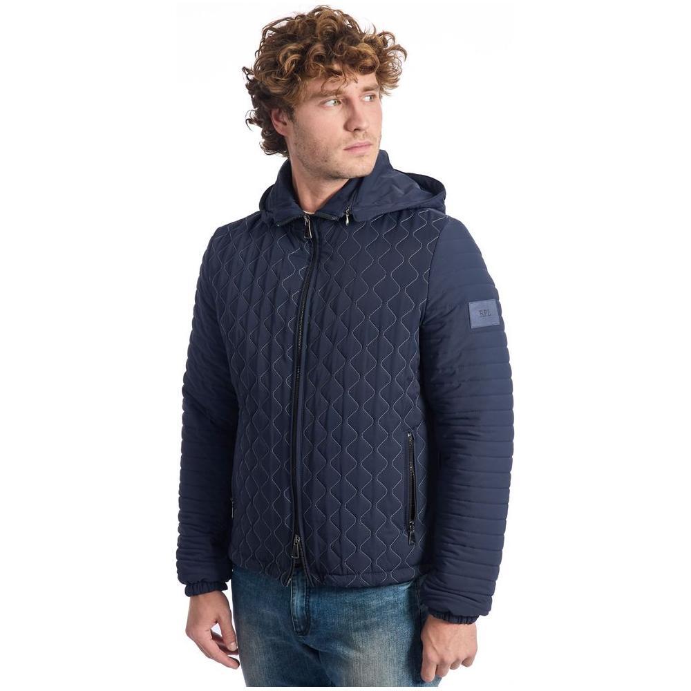 Roberto Pepe Luxury Blue Polyamide Jackets & Coat