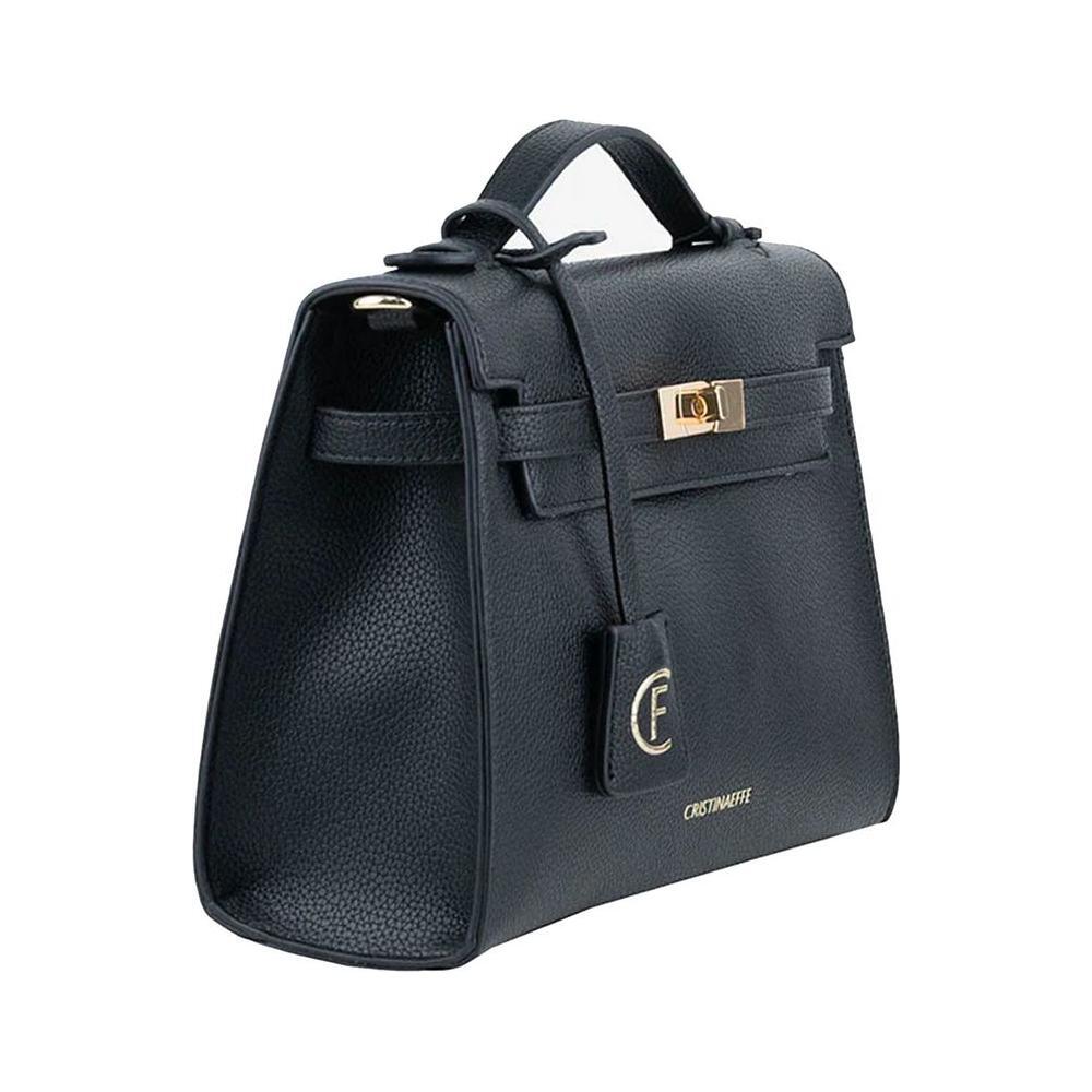 CRISTINAEFFE Black Faux Leather Women Shoulder Bag