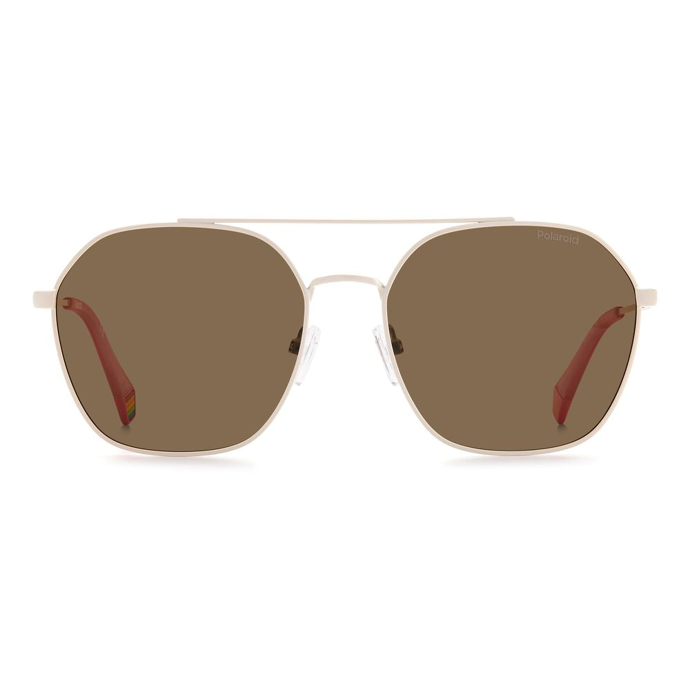 Polaroid Beige Stainless Steel Sunglasses POPLD6172S10ASPAC