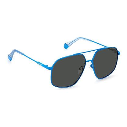 Polaroid Blue Stainless Steel Sunglasses