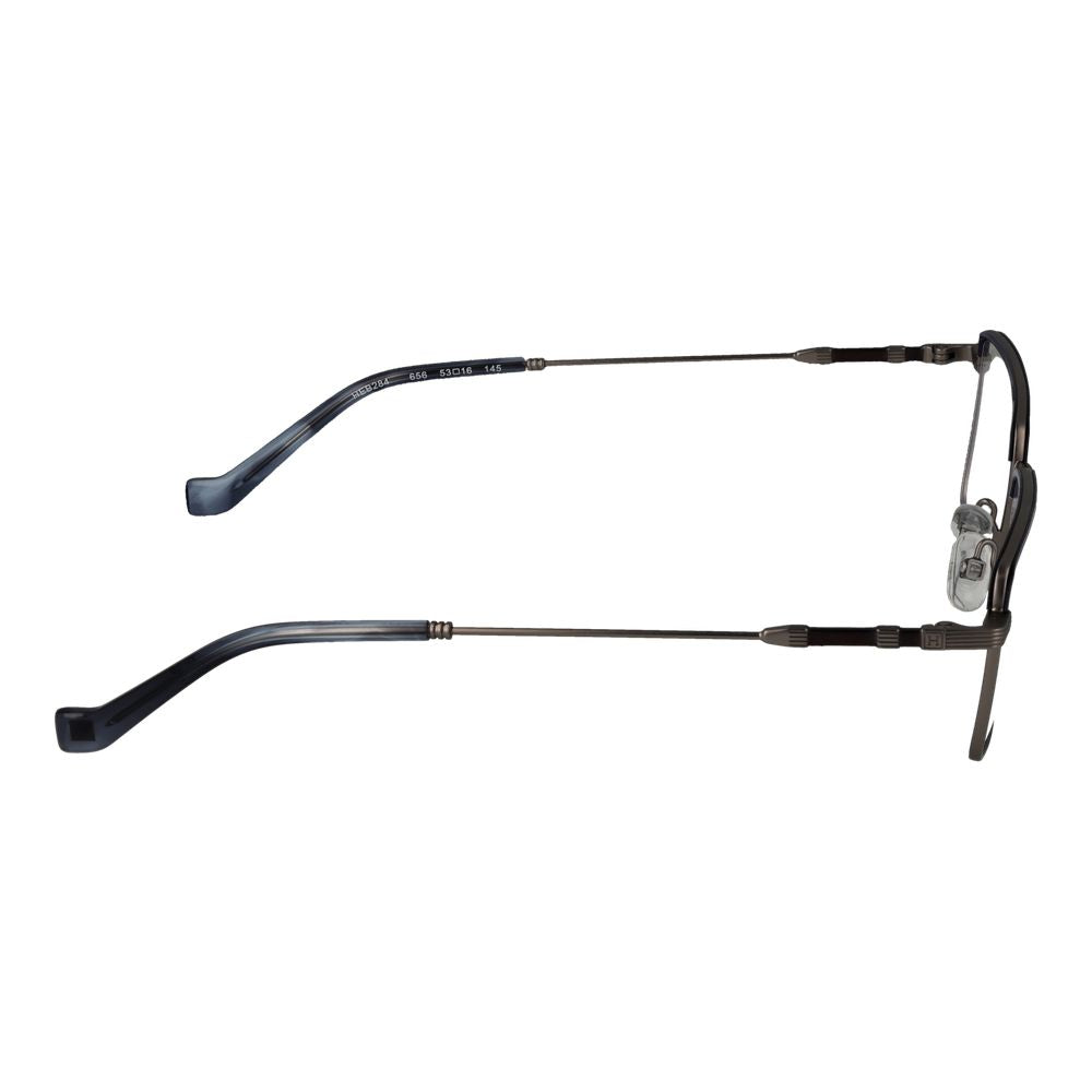 Side view of Hackett Blue Men Glasses Frame with full-rim metal structure, size 53-16-145, in elegant blue color.
