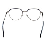 Front view of Hackett Gray Men Glasses Frame in gunmetal with round full-rim metal frame and demo lenses.