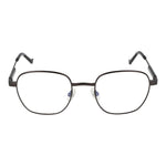 Hackett Gray Men Glasses Frame, full-rim square metal design, gunmetal color, lenses width 51mm, includes branded case.