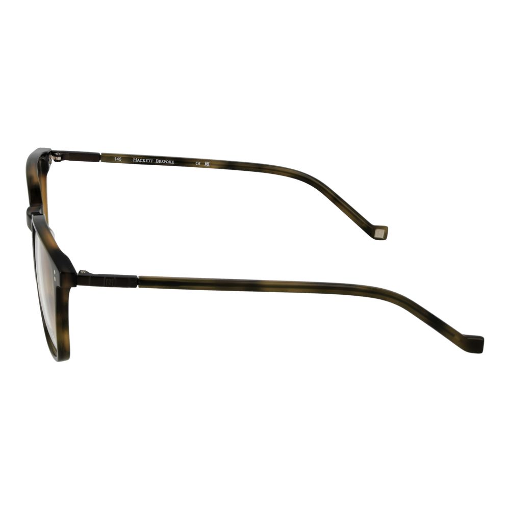 Side view of Hackett Brown Men Glasses Frame in full-rim plastic design, square style, with 140mm frame width and 145mm temples.