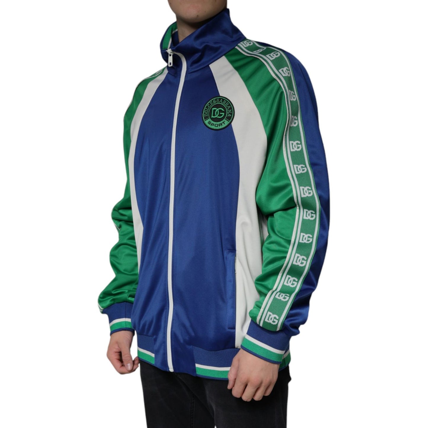 Dolce & Gabbana Multicolor Polyester Full Zip Bomber Jacket