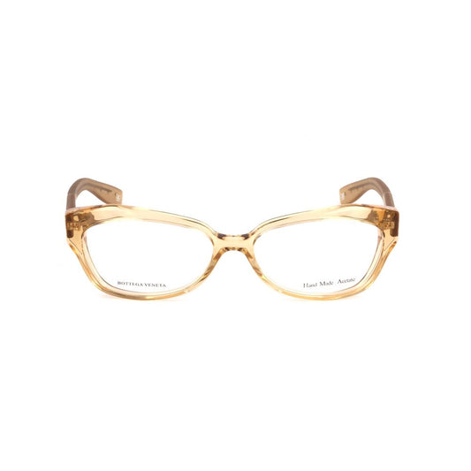 Bottega Veneta Brown Acetate Frames with 53/15/145 mm dimensions and brown color, perfect eyewear choice for women.