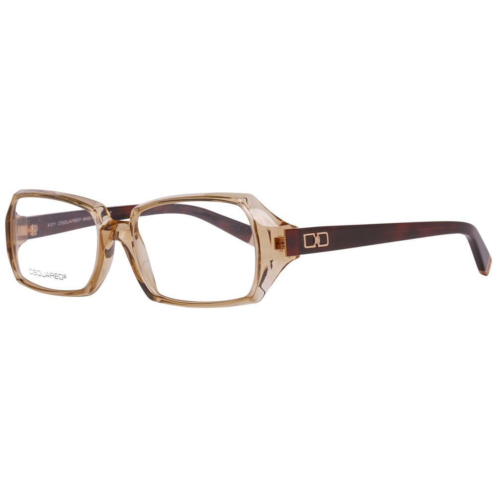 Dsquared² Brown Plastic Frames, women's model DQ5019-045-54 with transparent lenses and brown temple, 54/16/135mm dimensions