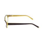 Side view of Dsquared² Brown Plastic Frames showcasing the temple details in brown, material plastic, dimensions 51/16/135 mm.