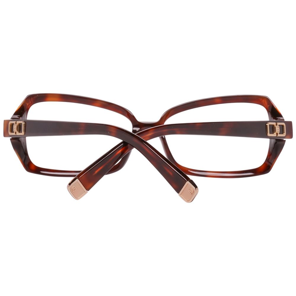 Dsquared² Brown Plastic Frames women's glasses DQ5049-052-54 front view, with brown plastic material and 54/14/135 mm dimensions.