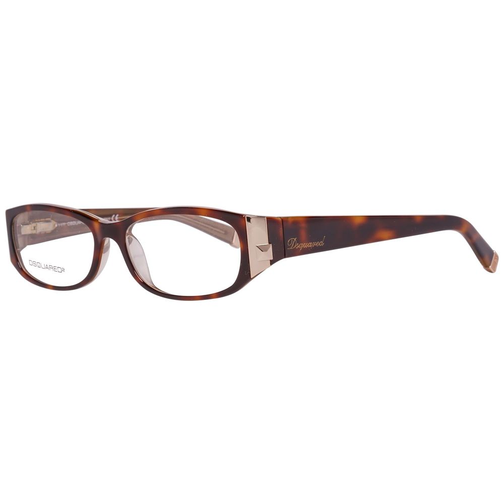 Dsquared² Brown Plastic Frames, women's glasses DQ5053-052-53, polarized lenses 53/15/130mm, stylish eyewear accessory.