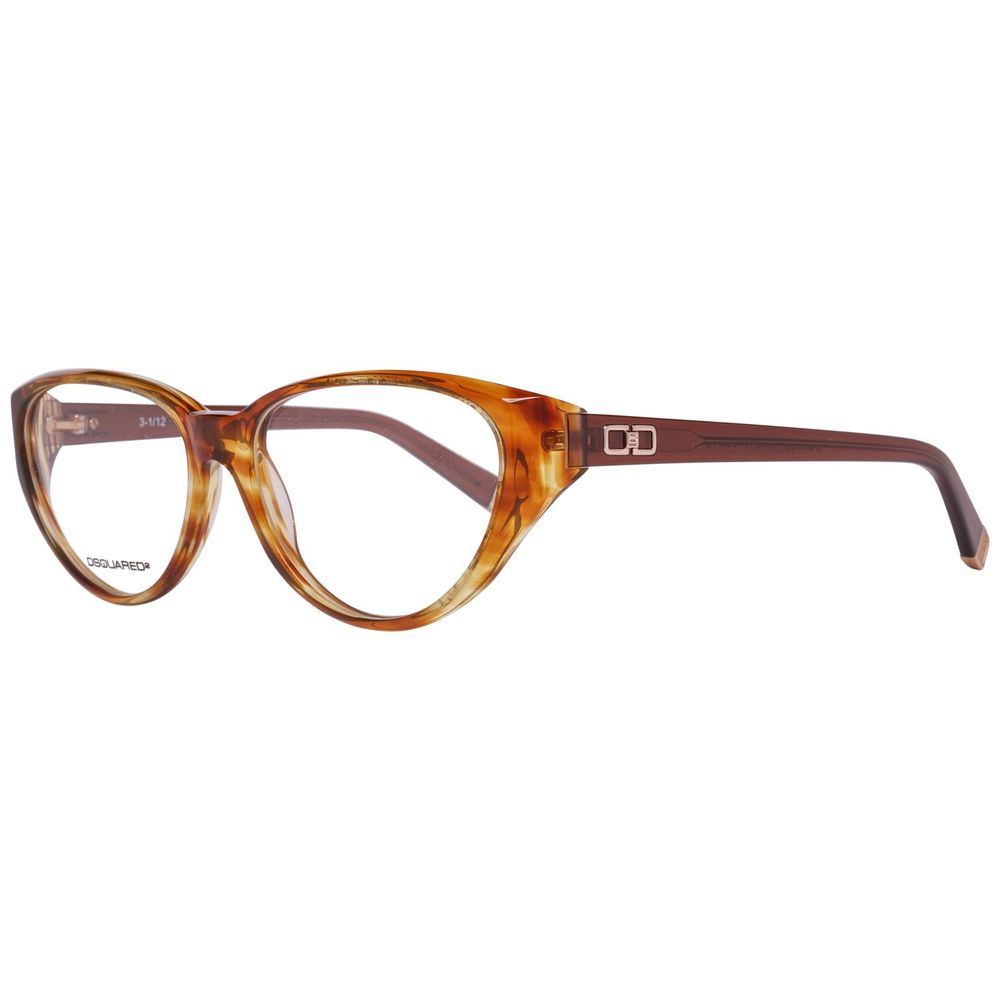 Dsquared² Brown Plastic Frames DQ5060-047-56 glasses with 56/16/135 mm dimensions, featuring durable brown plastic construction.