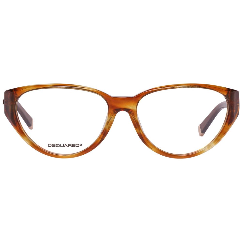 Dsquared² Brown Plastic Frames, model DQ5060-047-56, elegant eyewear for women with 56/16/135 mm dimensions, stylish and durable.