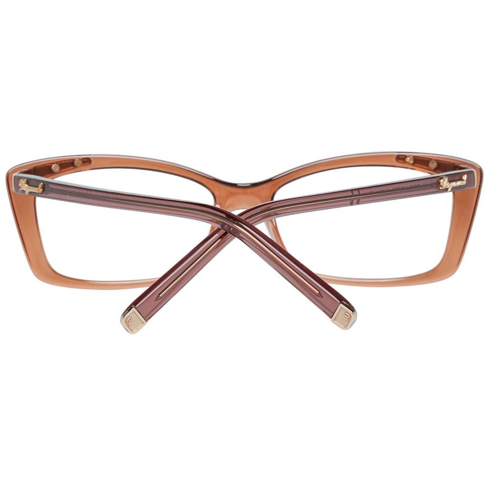 Dsquared² Brown Plastic Frames, model DQ5109-047-54, with dimensions 54/16/135mm, featuring brown plastic construction for women.
